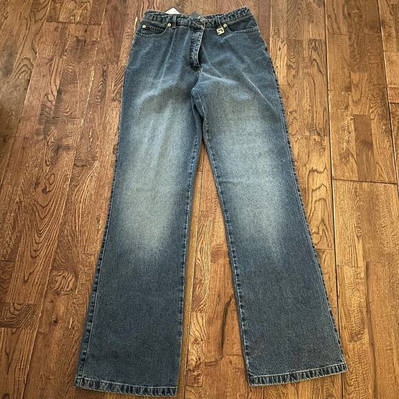 St. John Denim - NWT Vintage St. John Sport by Marie Gray Straight Leg Jeans Faded Denim-Size 8